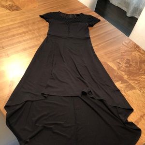 High low black dress